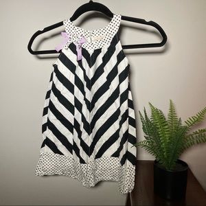 🪴3/$15 OshKosh brand stripe dot purple bow dress